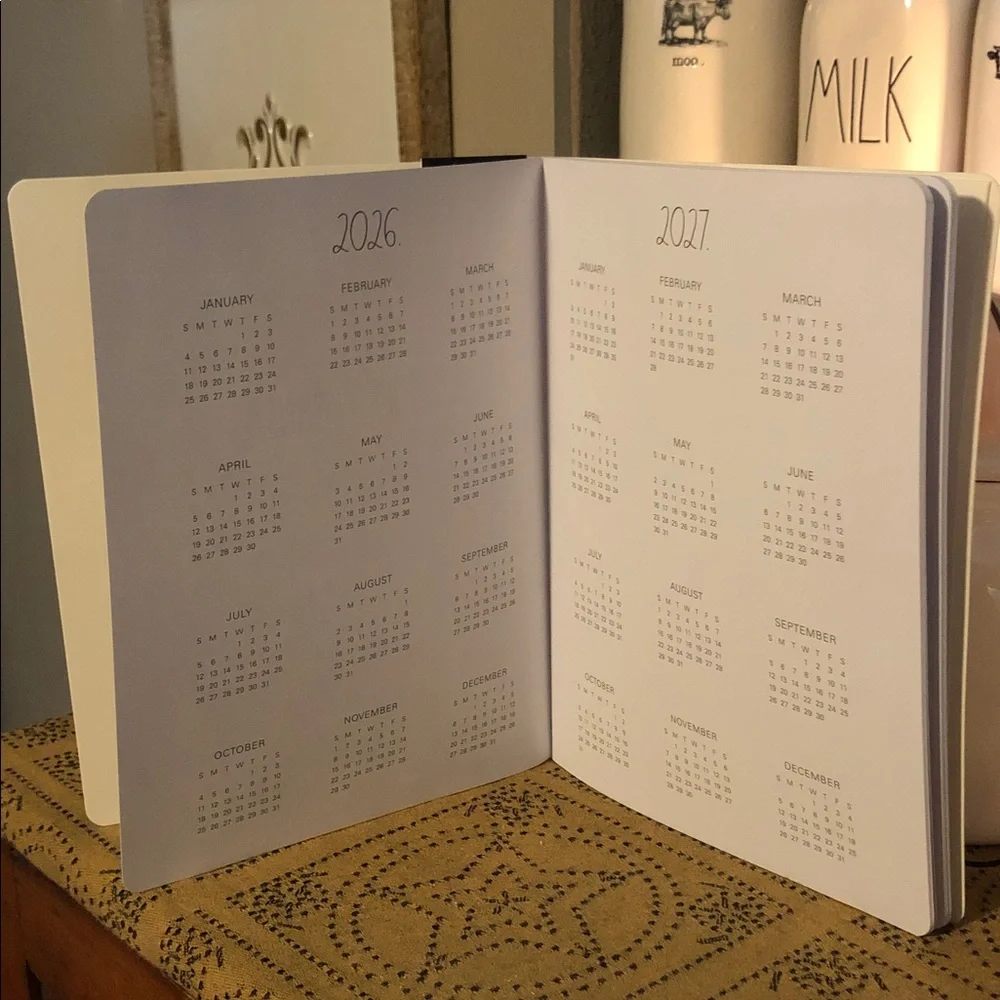 Rae Dunn 2027 PLANNER. 17 Month Planner with Cat On Books